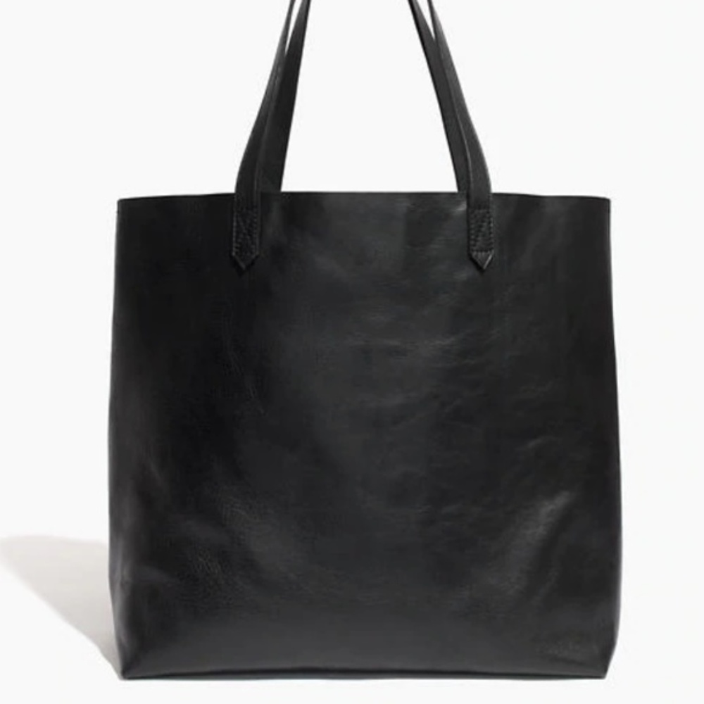Madewell Black Leather Transport Tote